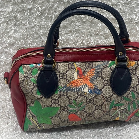 Gucci Multicolor GG Blooms Supreme Canvas and Leather Boston Bag - Picture 2 of 16